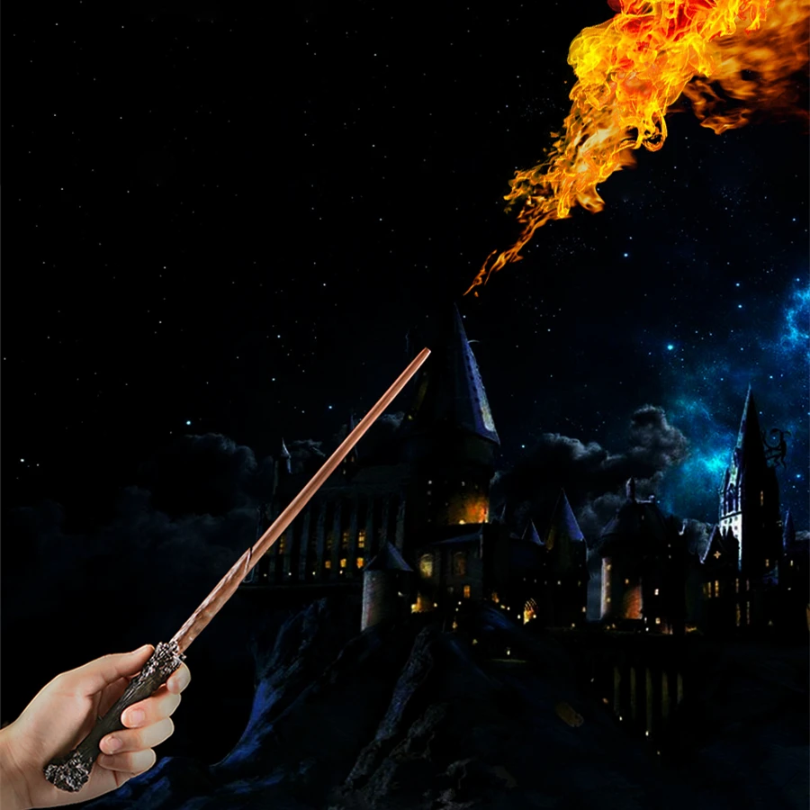 

Harry Potter Magic Wand Cosplay Fire-Breathing Wand with Fireball Shooting Magic Paper Gift For Children and Adult Christmas Toy