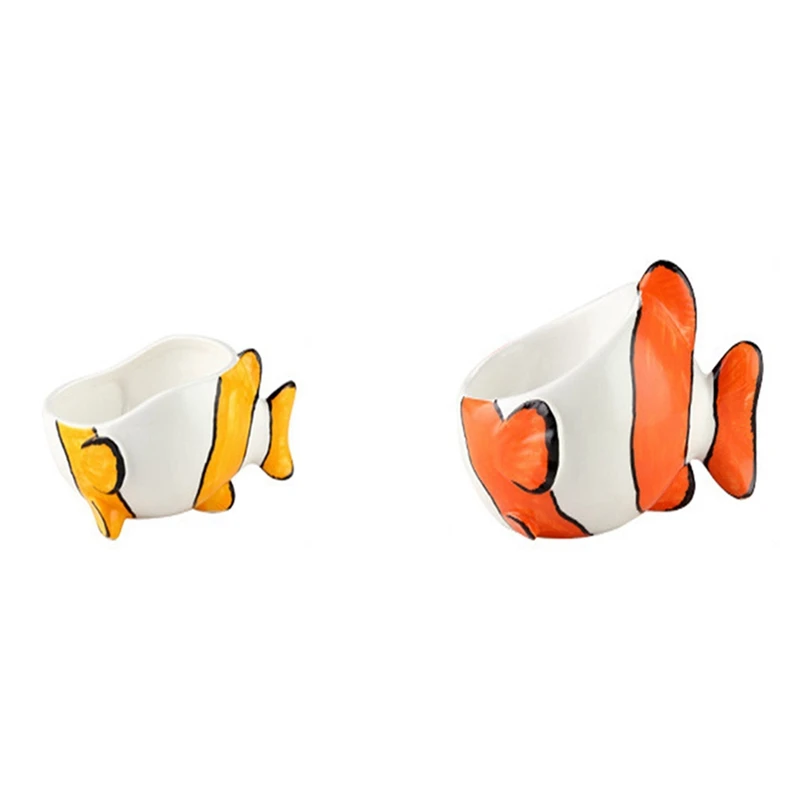 

Clownfish Storage Box Ceramic Statue Cartoon Figurines Modern Home Decoration Office Desk Accessories Christmas Gifts