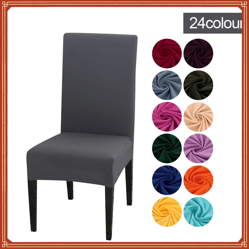 

Removable Anti-dirty Seat Chair Cover Spandex Kitchen Cover for Banquet Wedding Dinner Restaurant housse de chaise 1PC