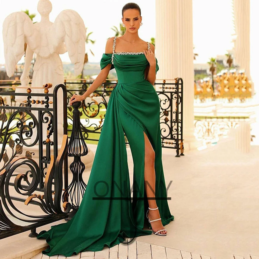 

Sexy Evening Dresses Sweetheart High Slit Formal Prom Gowns Custom Made Special Occasion Vestidos De Fiesta Noche Robe Soiree