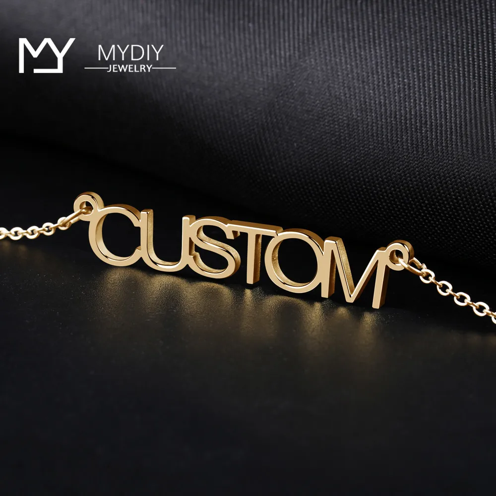 

316L Nameplate Pendant Necklaces Rose Gold Stainless Steel Personalized Custom Necklace women gift Couple Valentine's Day gift