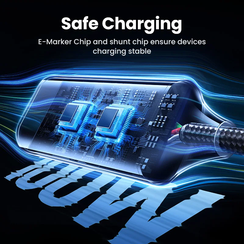 Зарядный кабель UGREEN 2 в 1 USB C на PD для iPhone 15 Pro Galaxy S24 5 А 100 Вт