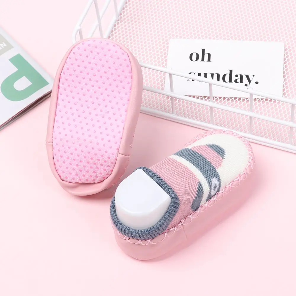 Детские носки для ползания по комнате, мягкие, с антискользящим покрытием, для младенцев, домашние сапожки для первых шагов, из хлопка, на пол.