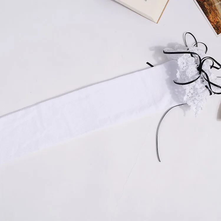 Японские милые кружевные женские высокие носки выше колена в стиле колледжа с