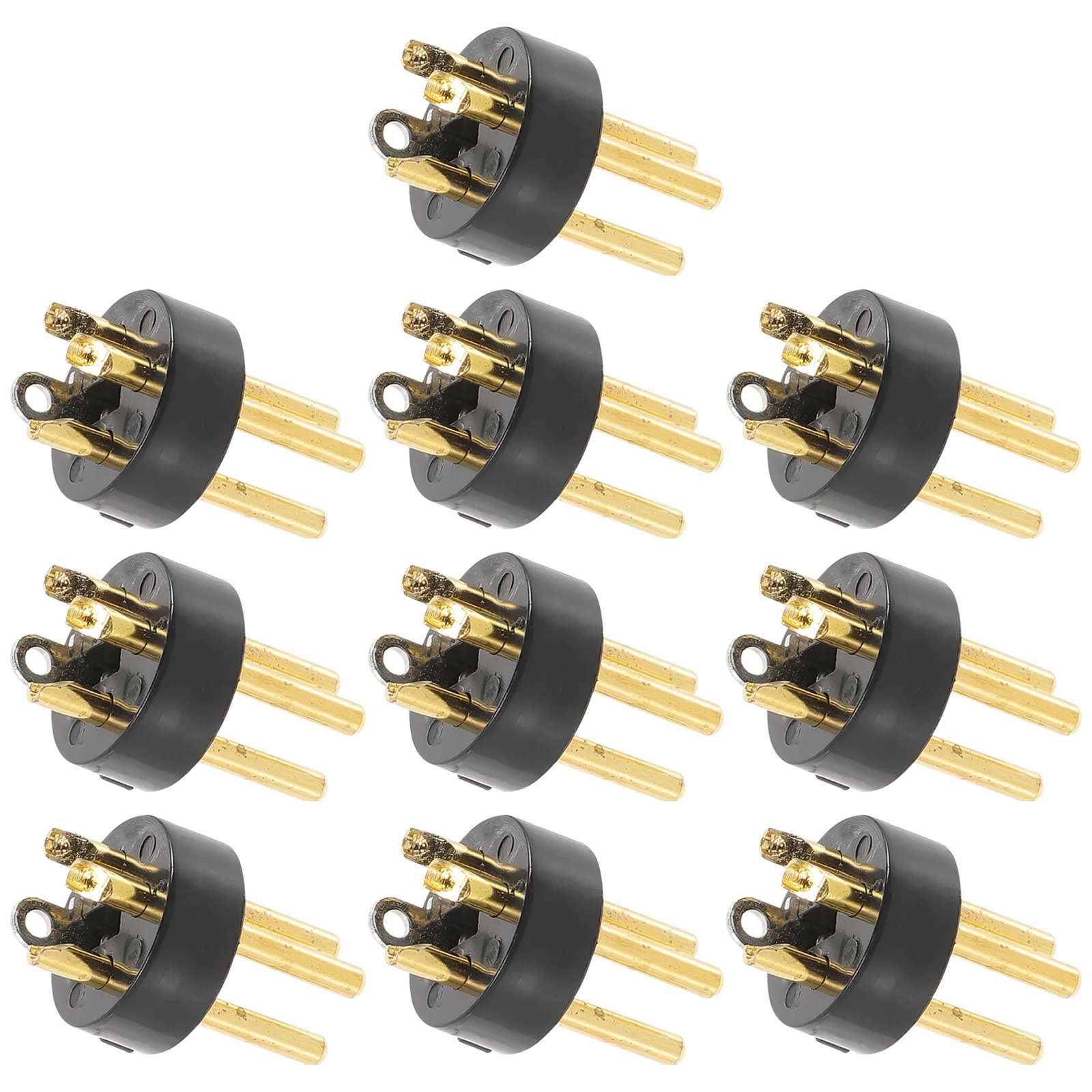 

10pcs XLR Plug 3-pin Connector Microphone Audio Adapter Audio Device Accessory