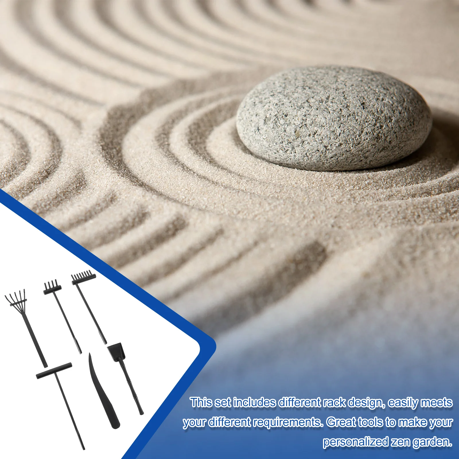 Дзен песочный стол грабли садовые инструменты лотки пластиковые поделки