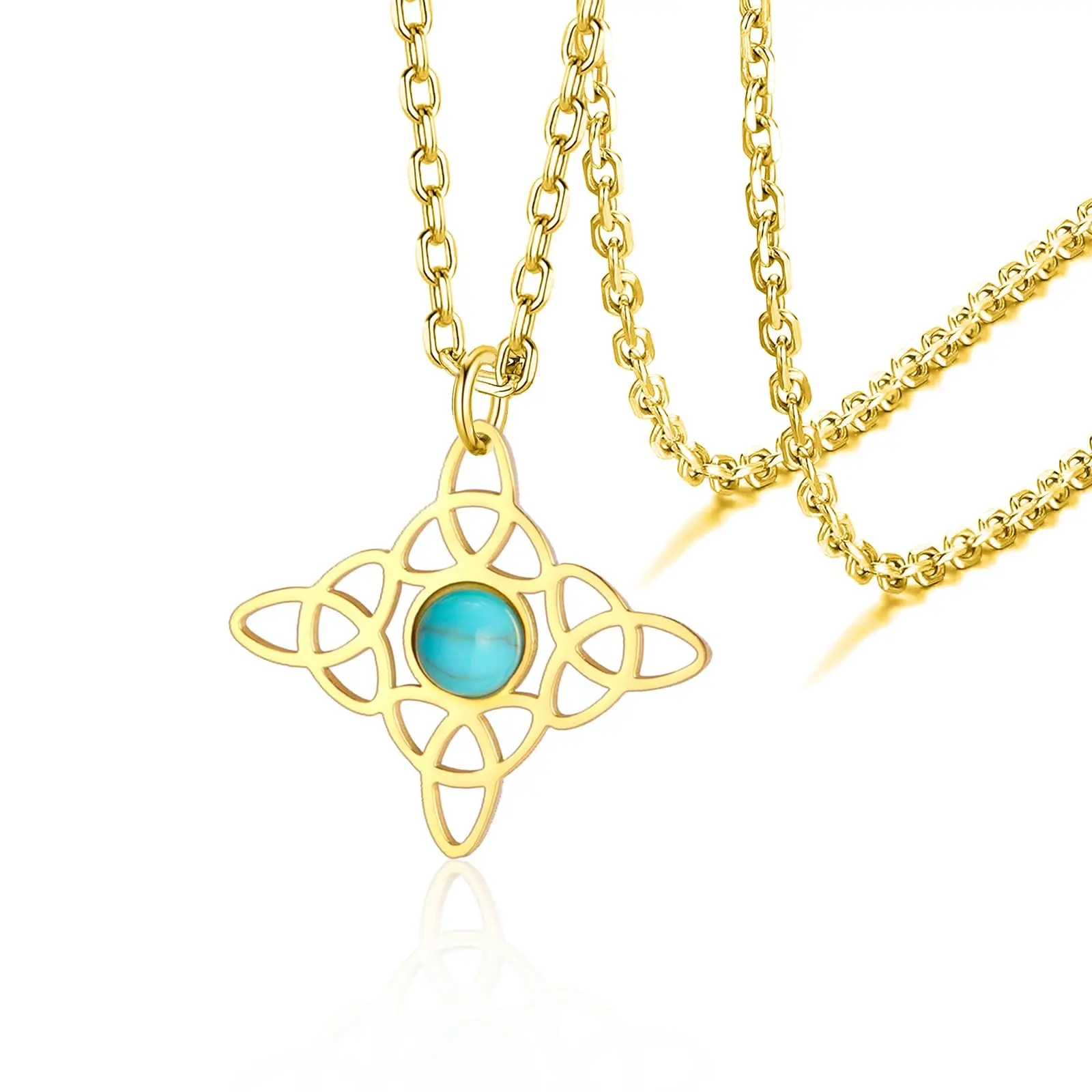 VASSAGO ожерелье с узлом ведьмы из нержавеющей стали волшебный узел кельтский для