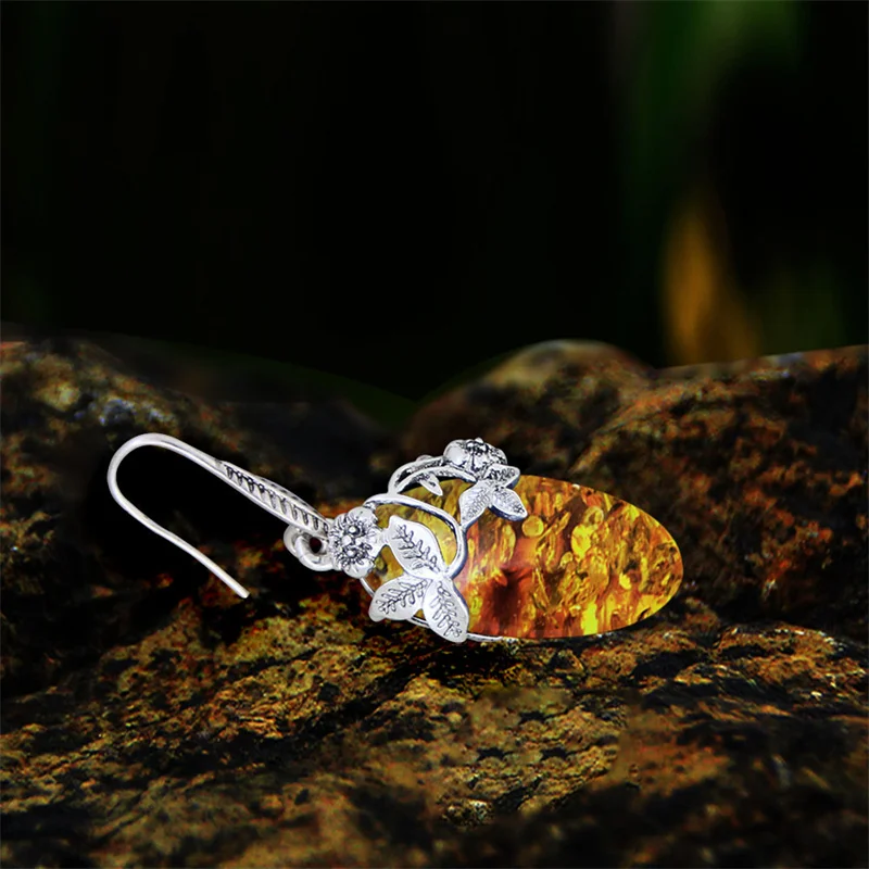 Женские винтажные серьги-подвески в форме цветка | Серьги-подвески