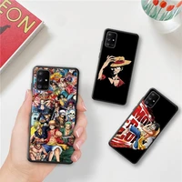 anime one piece luffy phone case for samsung galaxy a52 a21s a02s a12 a31 a81 a10 a30 a32 a50 a80 a71 a51 5g