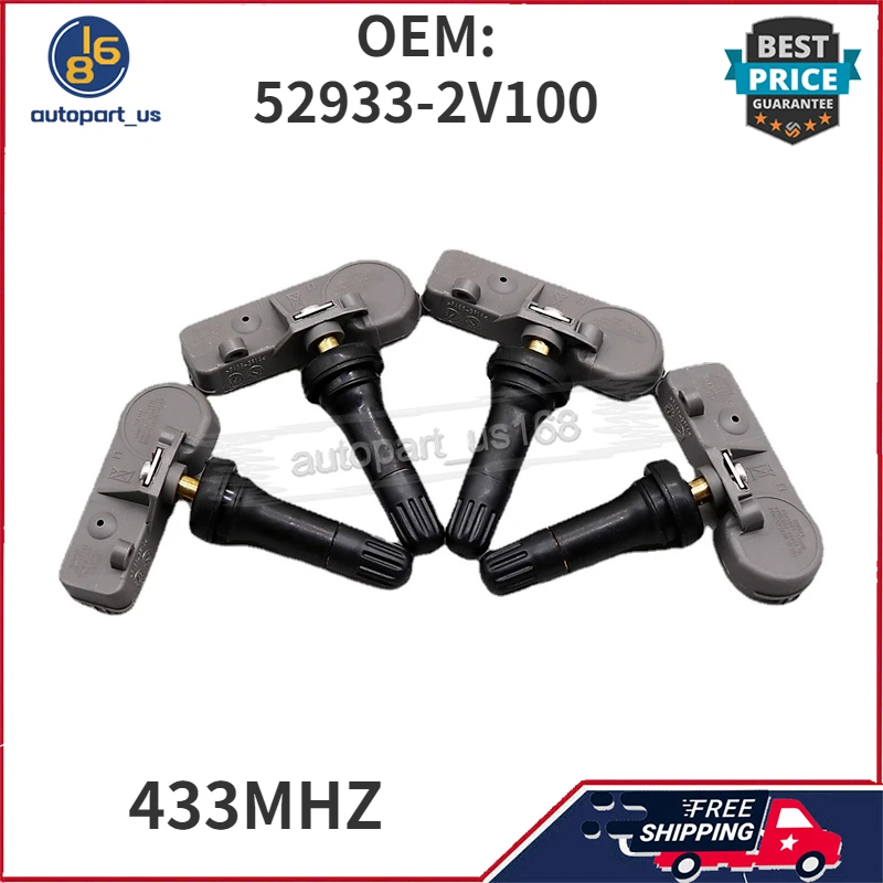 

52933-2V100 529332V100 433MHZ TPMS Tire Pressure Monitoring System Sensor For Hyundai Veloster [FS] 2011-2018
