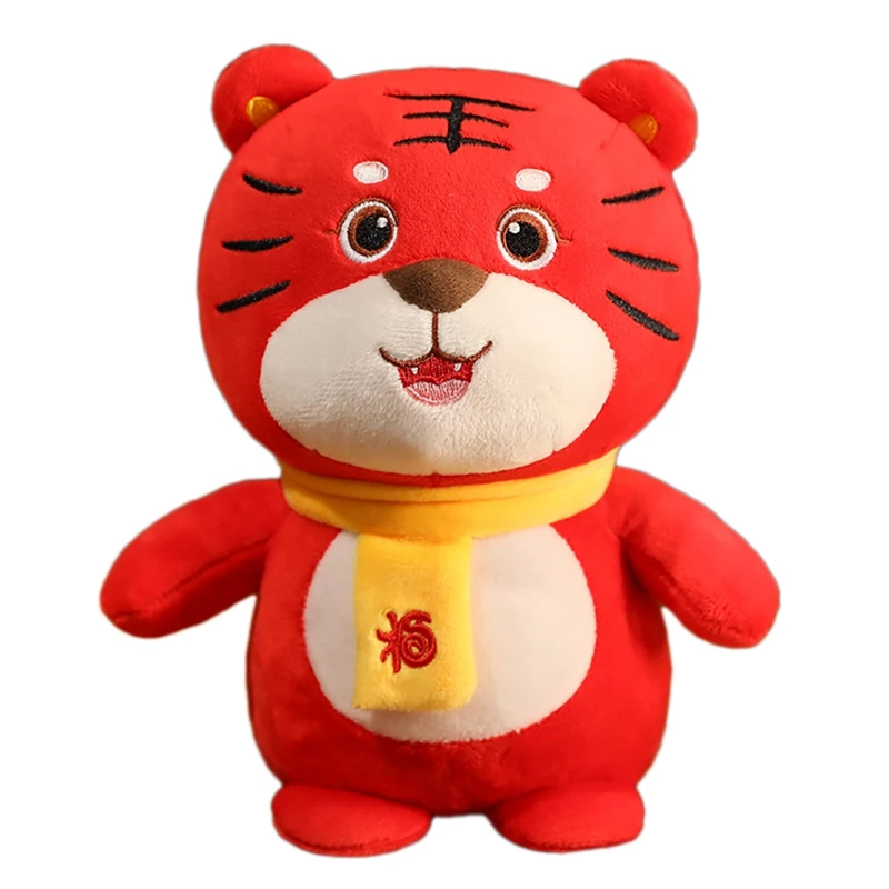 

Новогодние украшения 2022, тигр, 22 см, плюшевая кукла, детская игрушка, китайский стиль, тигр, талисман, кукла, мягкая для детей, подарок