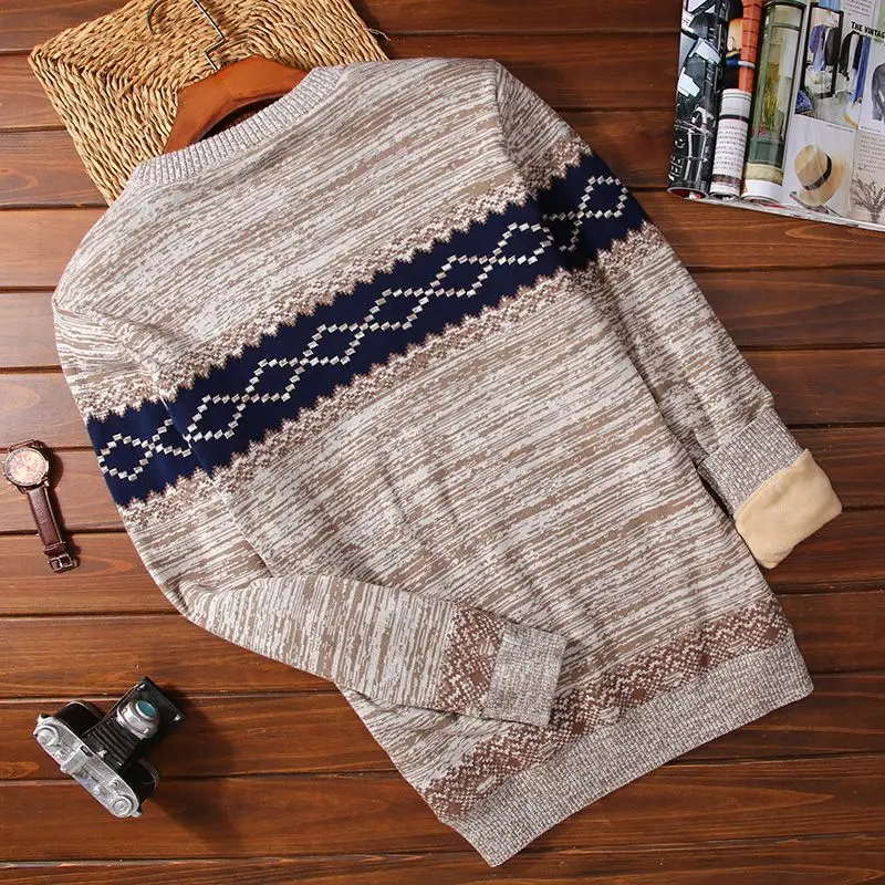 

Men Sweaters 2023 Autumn Winter Warm Fashion Male Pullovers Fit Knitted Casual Loose Korean Trendy Streetwear Male Sweater R92
