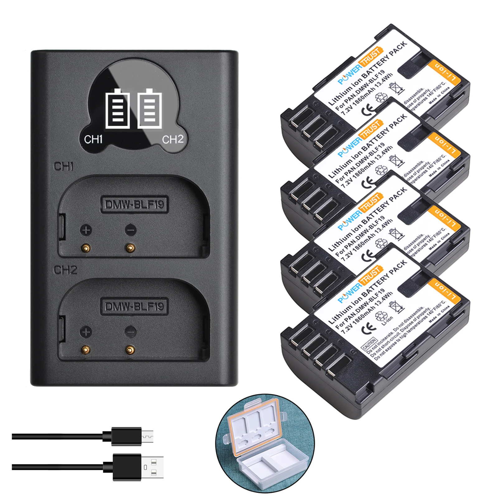 

DMW-BLF19 BLF19 BLF19E аккумулятор и зарядное устройство для Panasonic Lumix DMW-BLF19E DMC-GH4 GH3 Lumix G9 DMW-BLF19PP камера
