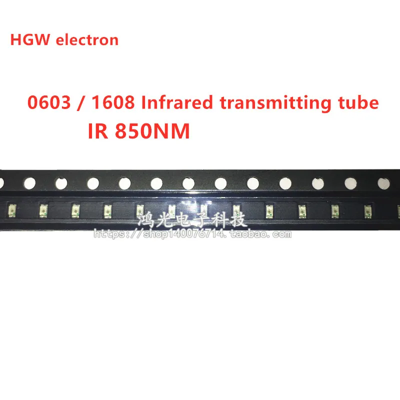 100 шт. инфракрасные светодиодсветодиодный лампы 0603 SMD 1608 нм с ночным видением |