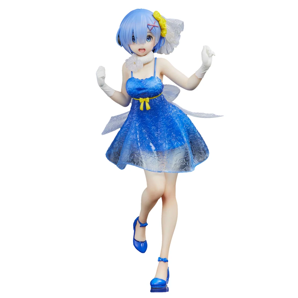 

23cm Original Taito Precious Re Zero Starting Life in Another World Rem Clear Dress PVC Action Figure Model Doll Toys