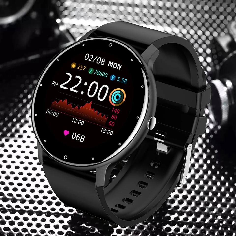 Новинка 2022 Смарт-часы для мужчин фитнес-трекер Full Touch IP67 водонепроницаемые