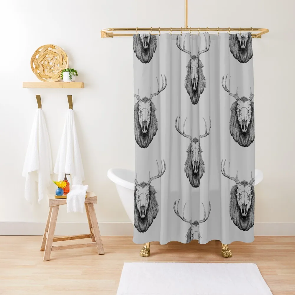 Ванной комнаты милая душевая занавеска