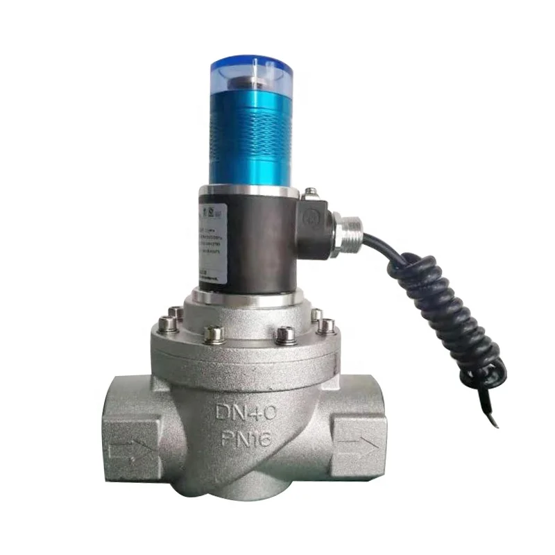

Energy-saving Type Aluminum Alloy Reset Alarming Leak Gas Solenoid Valve