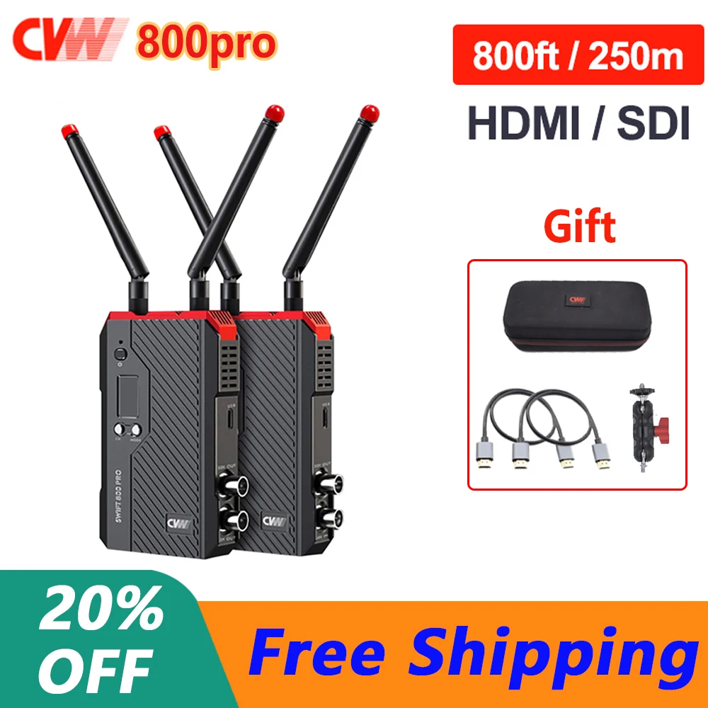 

CVW SWIFT 800pro 800 pro 800ft Wireless Video Transmission System HD image Wireless Transmitter Receiver Support Monitor