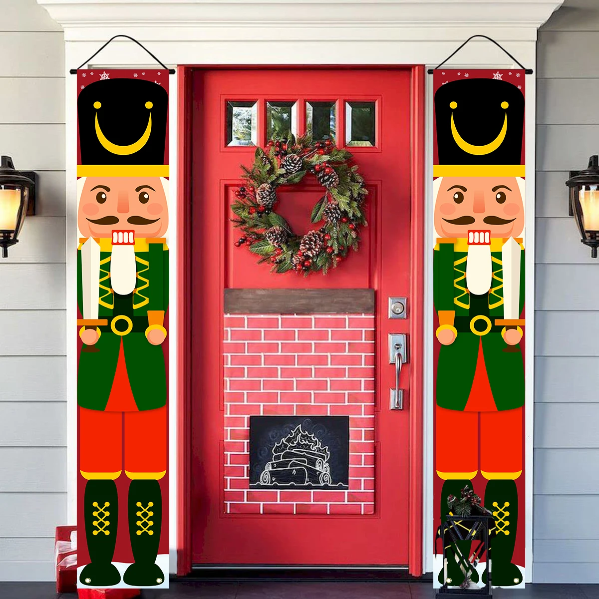 Рождественский баннер украшения для дома в виде солдата-гайковерта подвесные на