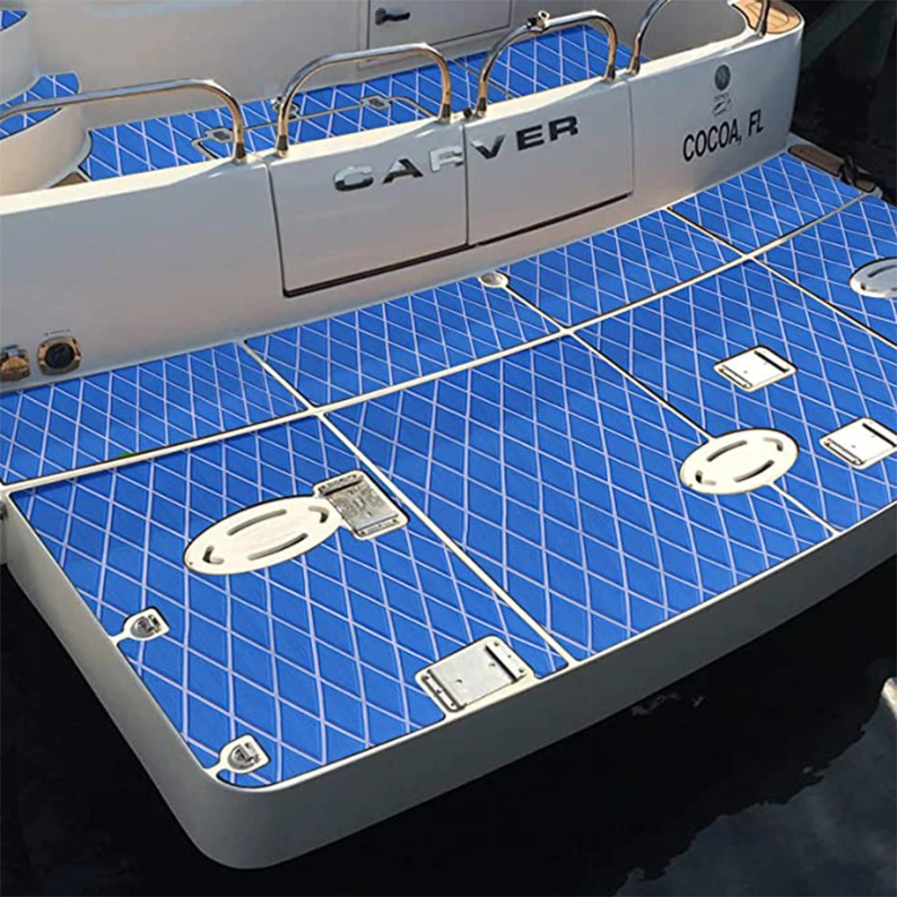 EVA Boat Decking Sheet Marine Teak Flooring Carpet with Backing Adhesive 6MM MotorBoats Traction Mats Non Slip Kayak enlarge