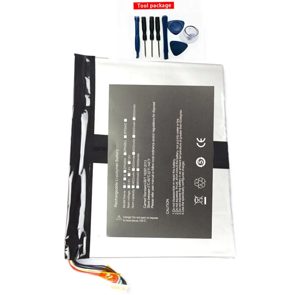 

high quality 30120200 3.7v 8000mah 29.6wh for Onda V116W regular version tablet batteries+tools