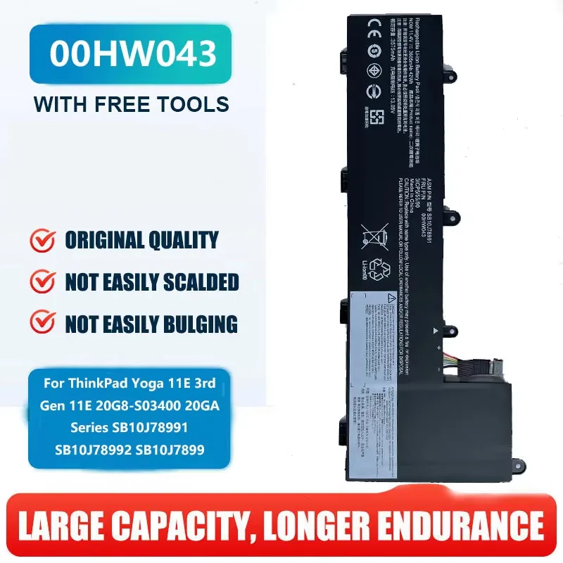 Новый аккумулятор 00HW043 для Lenovo ThinkPad Yoga 11E 3-го поколения 20G8-S03400 20GA серии SB10J78991 SB10J78992