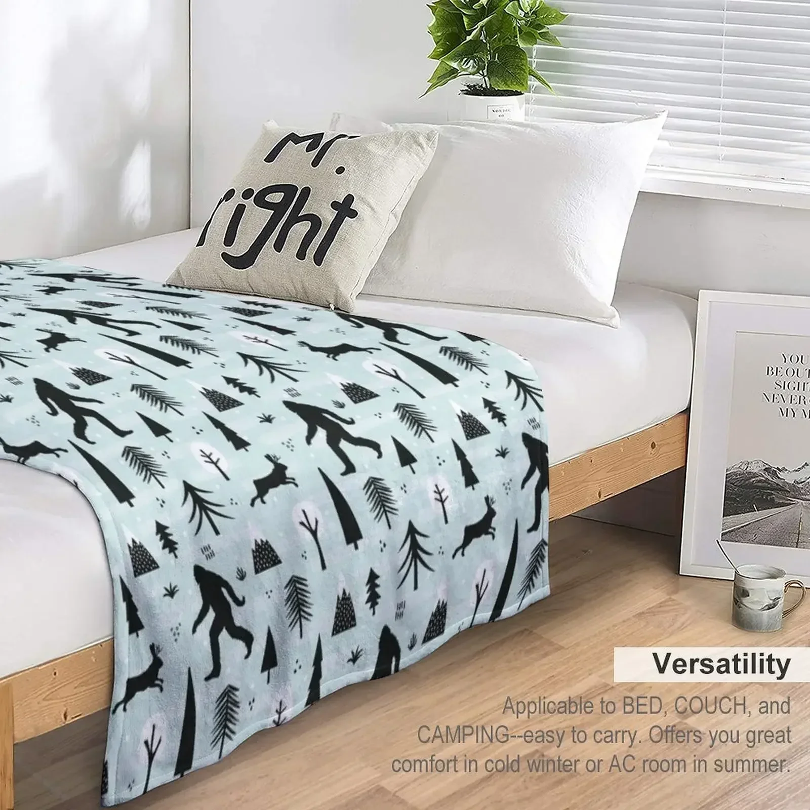 Одеяло с рисунком Bigfoot Jackalope роскошное утолщенное одеяло для дивана одеяла