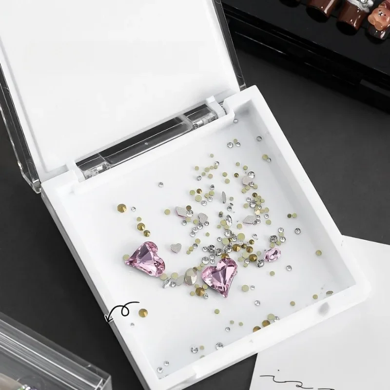 1 шт. коробка для упаковки ногтей квадратная