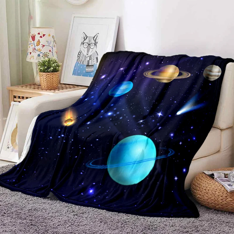 

Star Blanket Lightweight Super Soft Plush Flannel Throw Blanket for Sofa Bed Couch Best Office Gifts King Size Space Room Galaxy