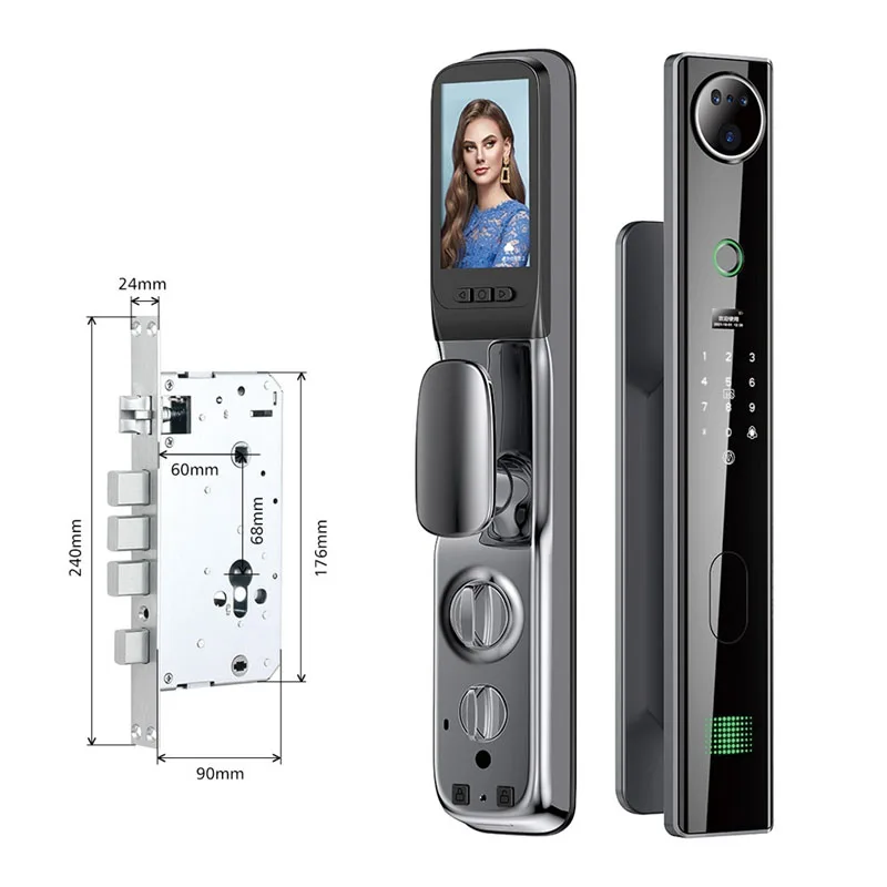

Wifi 3D Face Recognition Anti-theft Automation Smart Door Lock APP Remote Control Fingerprint Electronic Home Door Lock