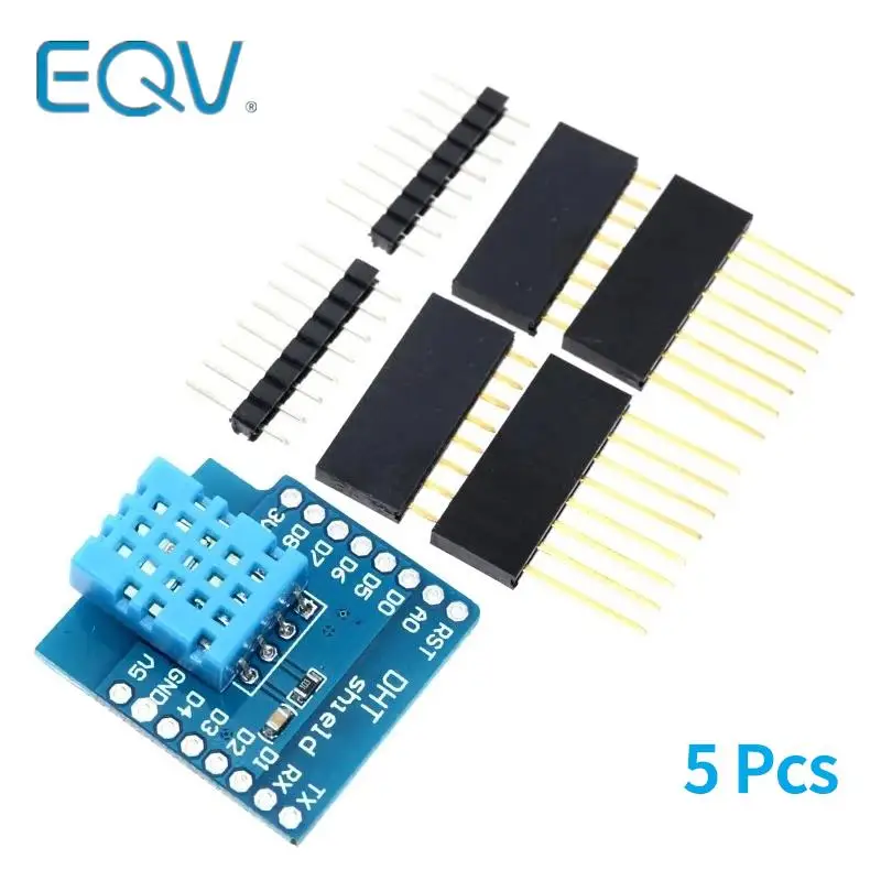 

5 шт./лот DHT щит для WAVGAT D1 mini DHT11 одношинный цифровой модуль датчика температуры и влажности