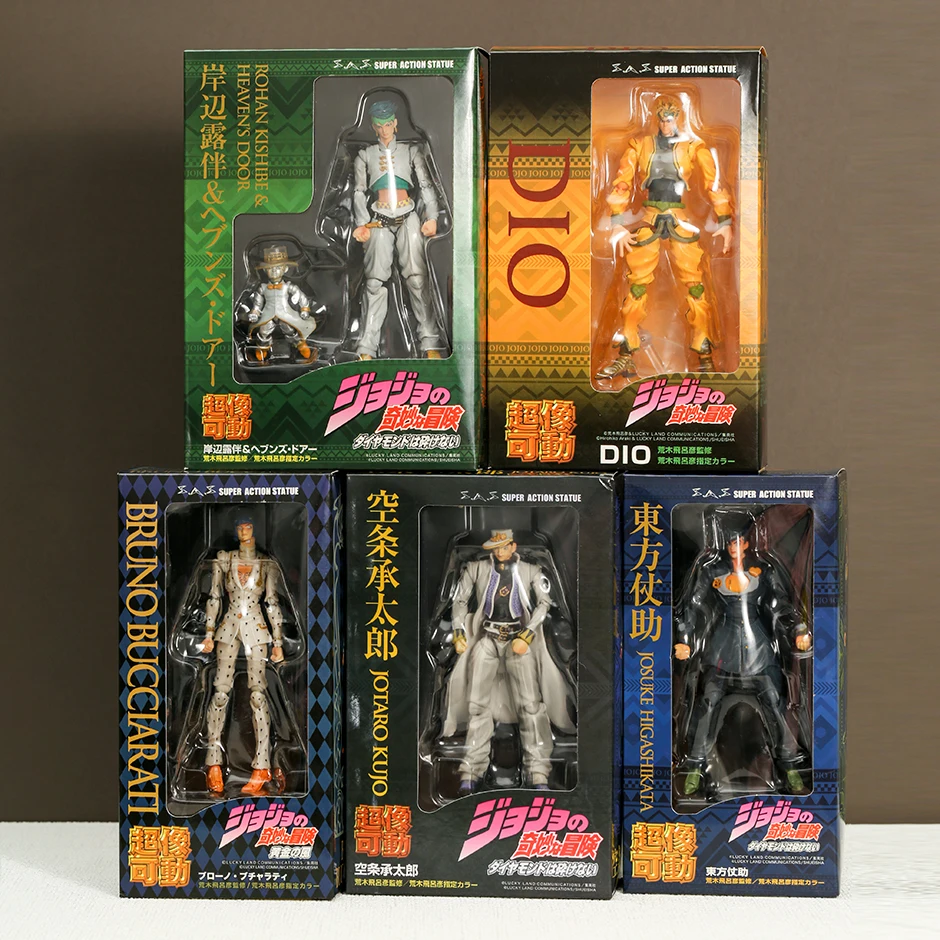 

JoJo's Bizarre Adventure Rohan Kishibe Josuke Kujo Jotaro Dio Brando Bruno PVC Model Anime Collection Action Figure Toy Gift