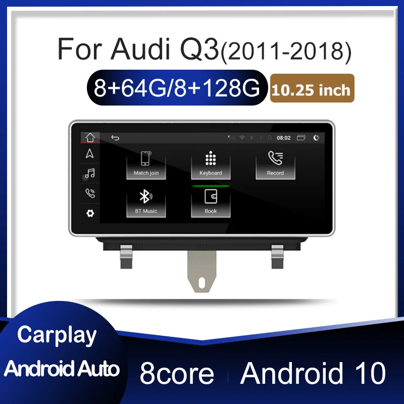 

Автомобильная Мультимедийная система, стерео-система на Android 10, с сенсорным экраном 10,25 дюйма, Wi-Fi, 4 Гб ОЗУ, 64 Гб ПЗУ, для Audi Q3 2011-2018, с GPS