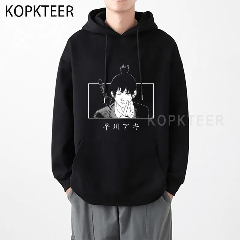 

Chainsaw Man Aki Anime Hoodies Gothic Streetwear Street Style Japanese Fashion Mens Sweatshirts Manga Graphic Pullovers Male Top
