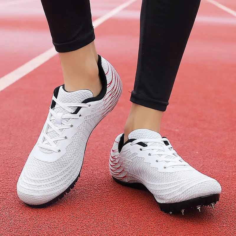Men Track and Field Shoes Track Spike Running Sprint Shoes Lightweight Soft Professional Training Shoes Athletic Shoes