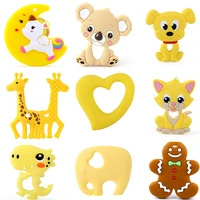 keepgrow 1pcs baby animal silicone teethers dog dinosaur koala baby teething product accessories for pacifier chains bpa free