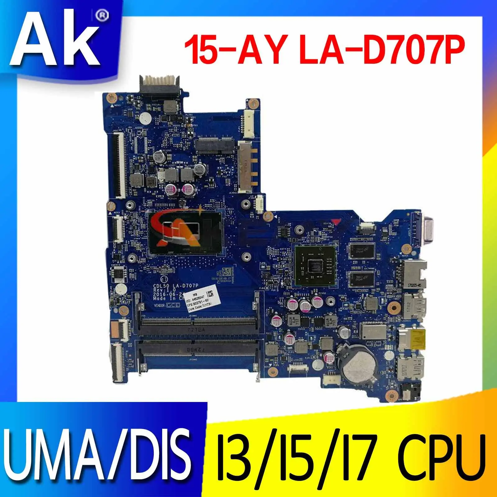 

Материнская плата CDL50 для ноутбука HP 15-AY 15-AC