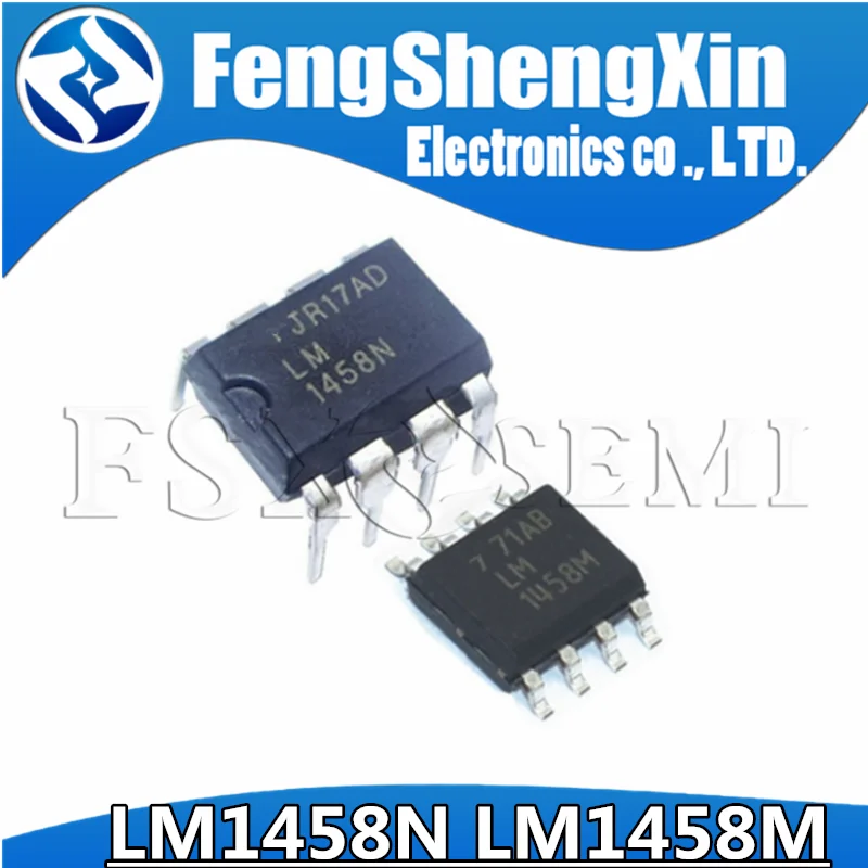 

10pcs LM1458N DIP8 LM1458M LM1458MX SOP8 LM1458 Double operational amplifier IC