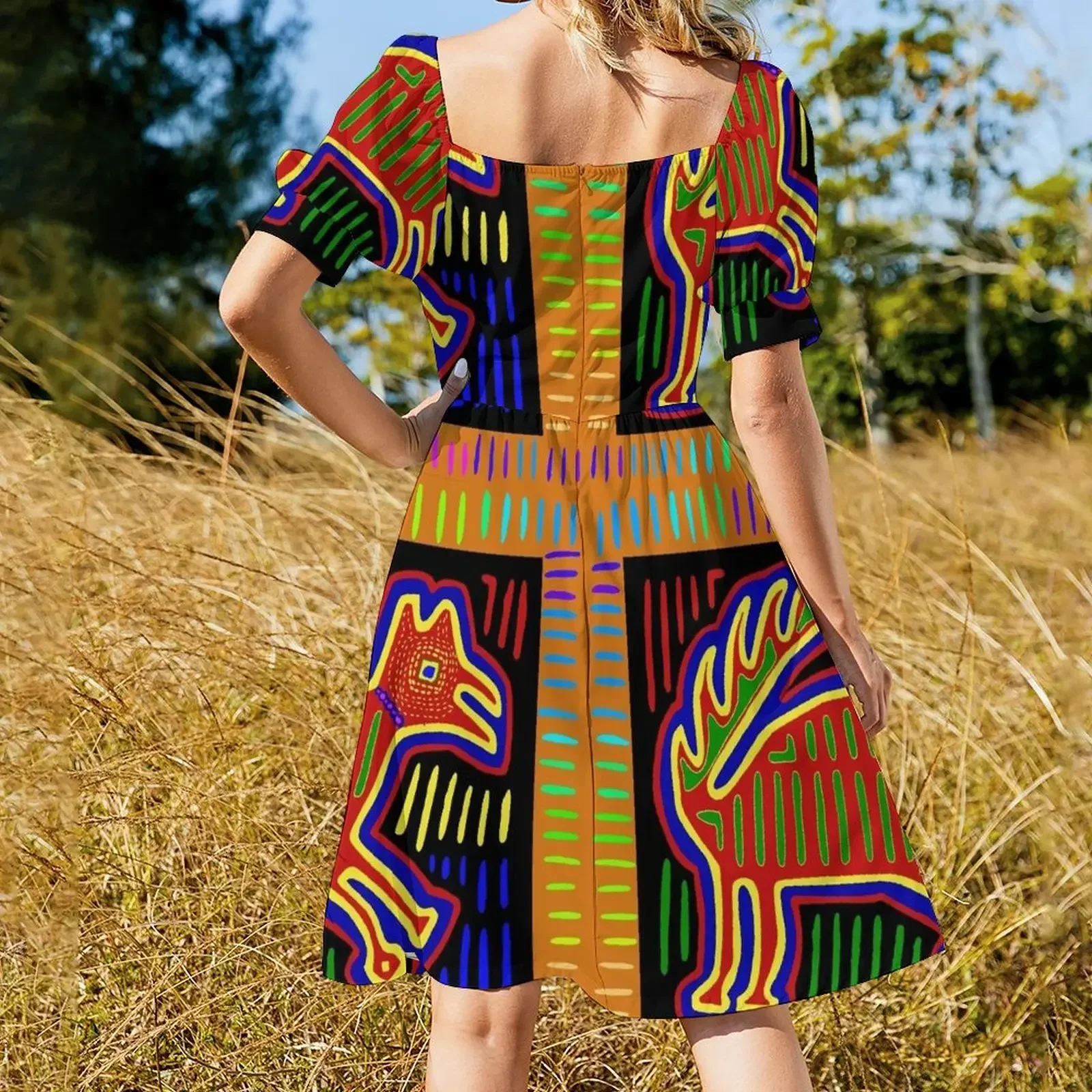 너 Indian Caballo Платье с короткими рукавами женское вечернее платье свободное Женская