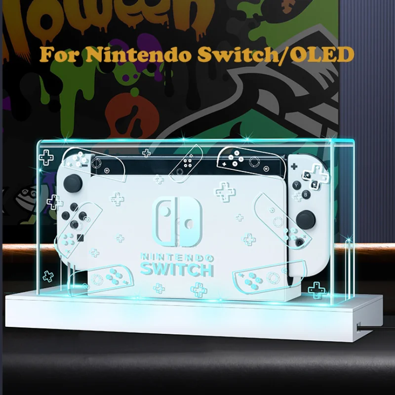

Пылезащитная крышка светящаяся основа Box для Nintendo Switch/OLED переключатель акриловый корпус для хоста Oled защитный чехол