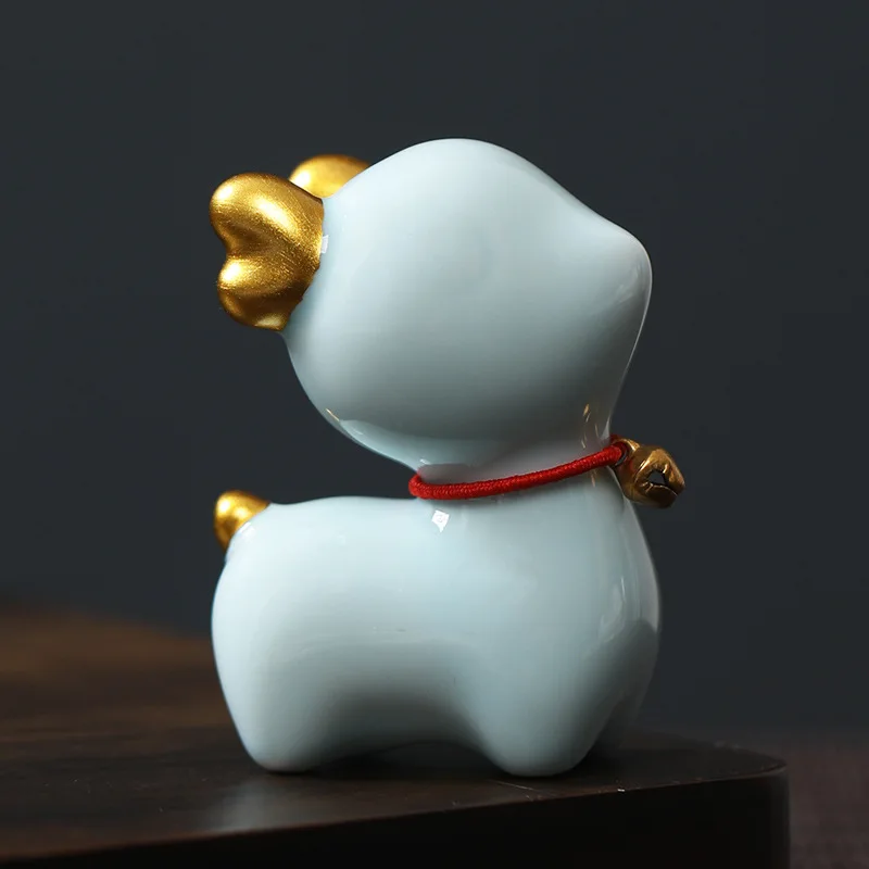 

Cute Deer Ceramic Decoration Animal Landscape Gardening Accessories Tea Ornaments Tea Set Landscape Indoor Desktop Accessories