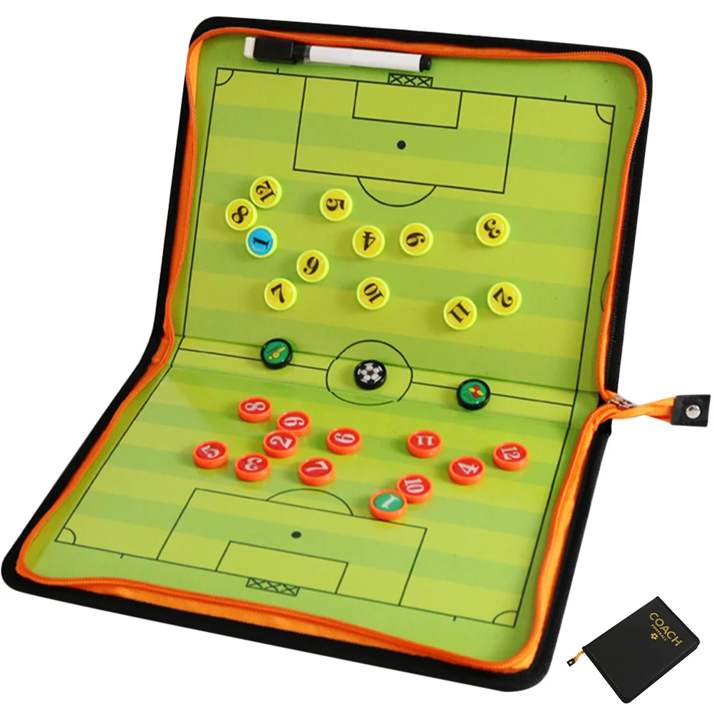 Magnetic Tactic Board Soccer Match Strategy Marker Indoor Zipper Coaching Football Writing