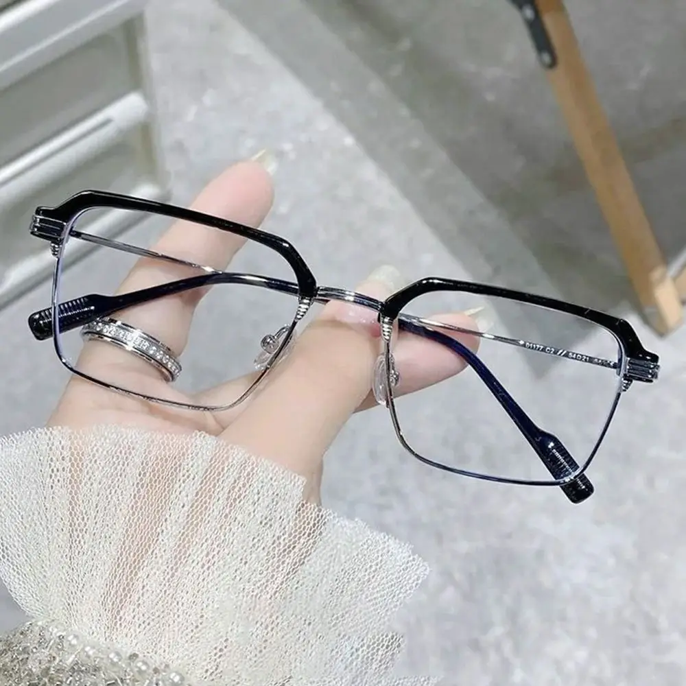 

Модные Квадратные прозрачные женские оптические очки в металлической оправе с защитой от синего света
