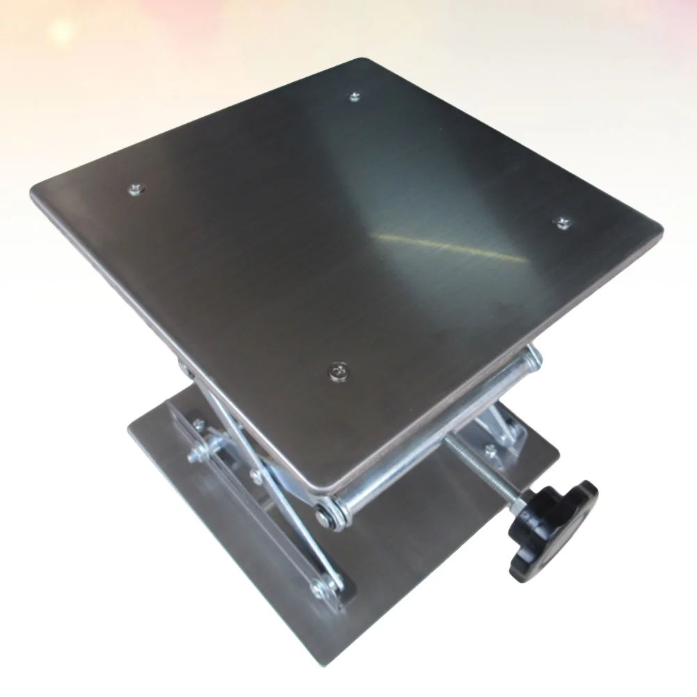 

Lift Stand Stainless Steel Lift Jack Stand Mini Deck Scientific Scissor Lifting Jack Platform Precision Repair Stand (Silver)