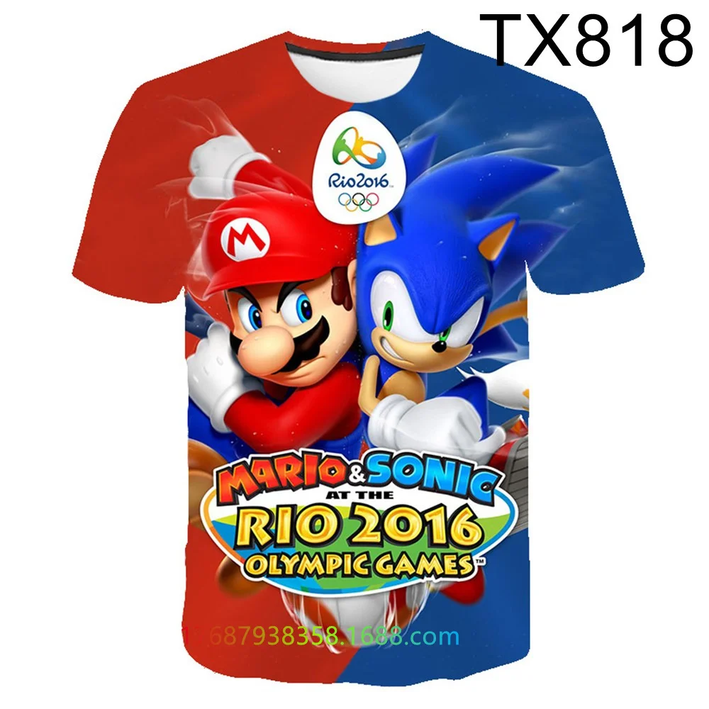 

Game Super Mario T Shirt Children Kawaii Funny Summer Cartoon T-shirt for Boys Girls Kid Clothing Unisex Men Women Short Sleeves