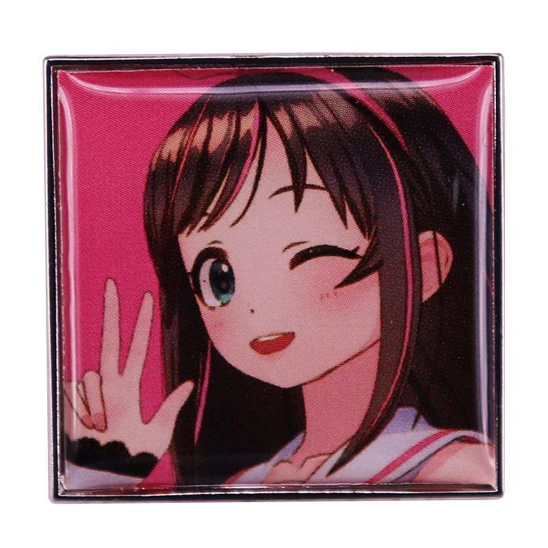 Эмалированная Заколка-значок с V-образным знаком для девочек