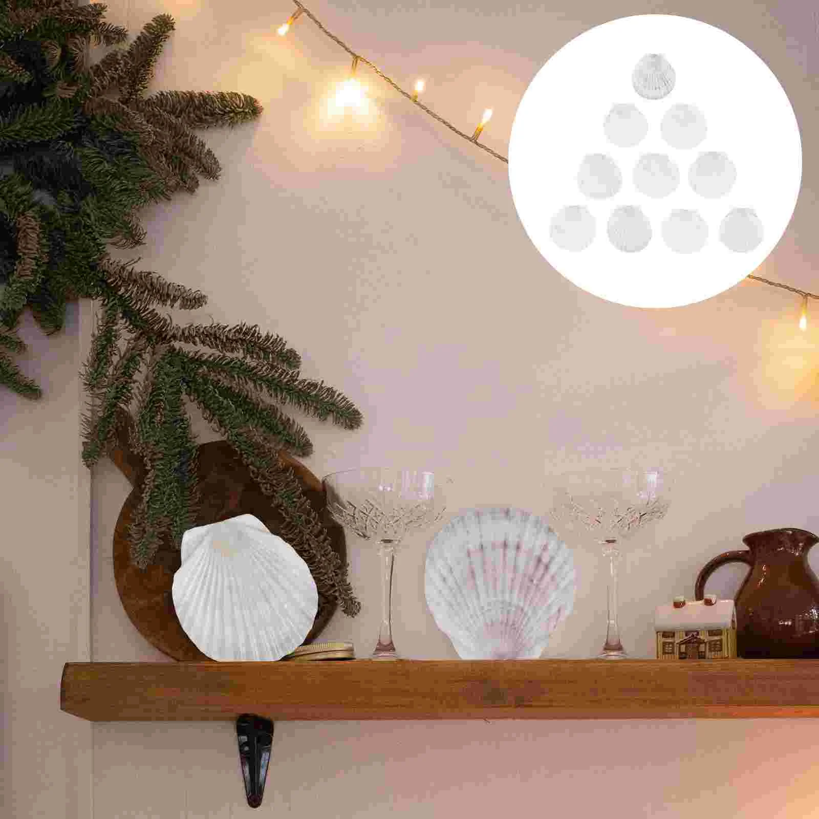 

Shells Scallopshell Sea Seashells Crafts Large Birthdaynatural Plates Baking Gifts Mom Craft Diy Dish White Seafood Baptism