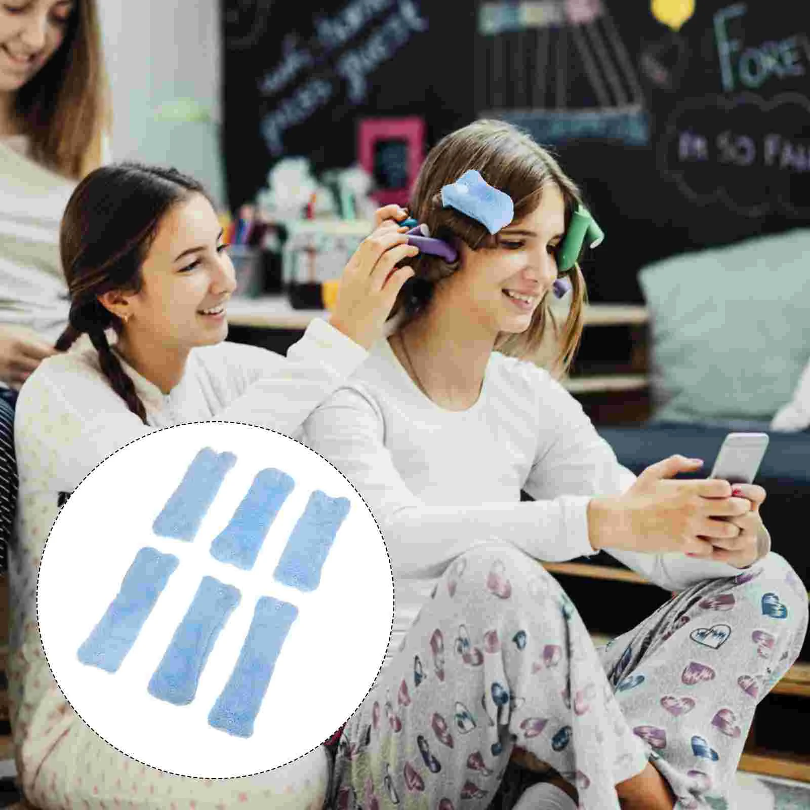 

6 шт., бигуди для волос из кораллового флиса