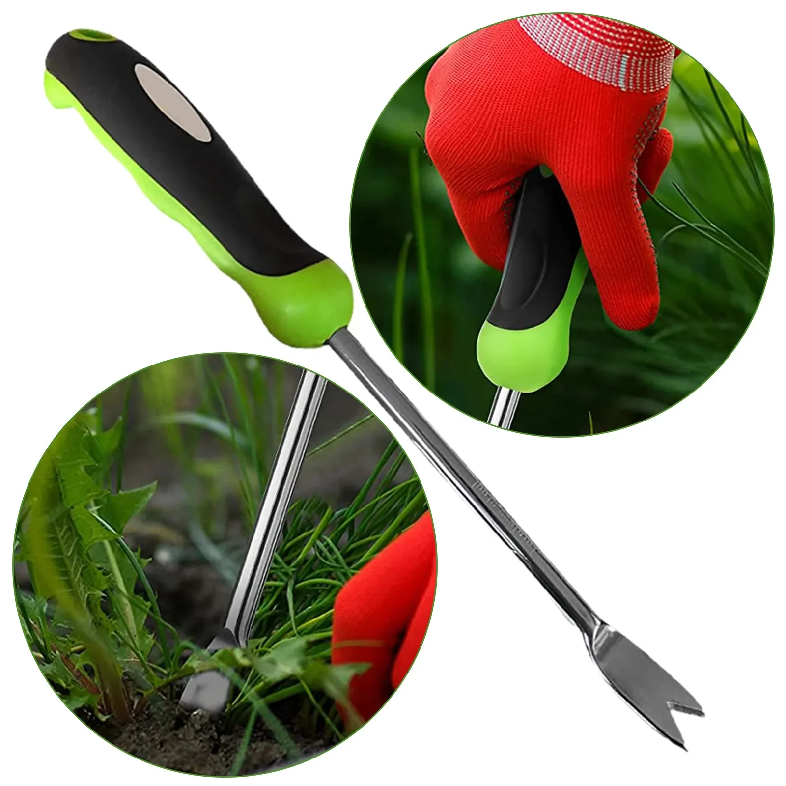 

Weeding Tool Gardening Weeders with Ergonomic Handle Stainless Steel Garden Lawn Farmland Transplant Gardening Plant Tool